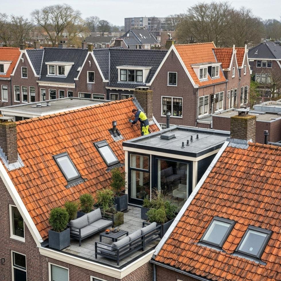 dakterras aanleg lente