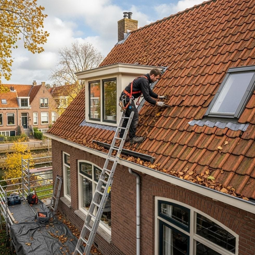 dakgoten reinigen herfst