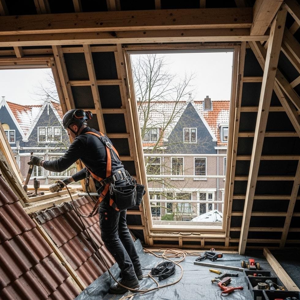 dakwerk winter amsterdam