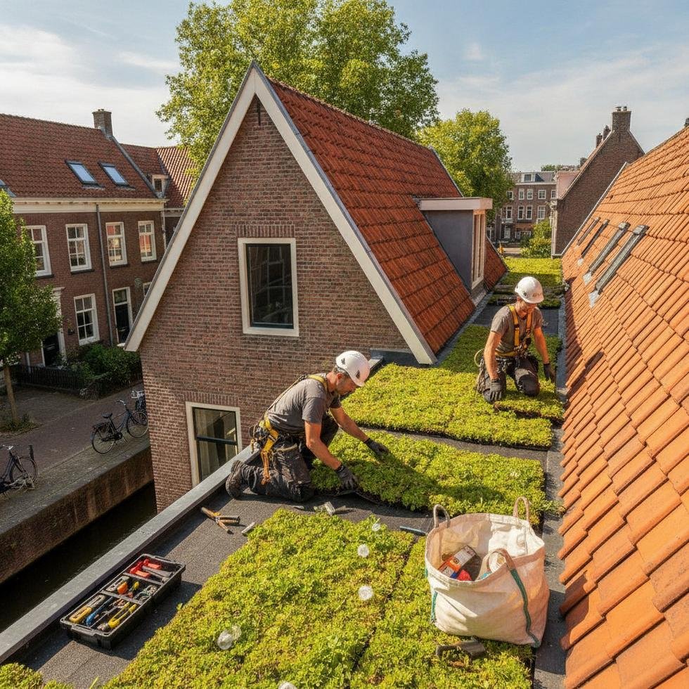 groendak aanleg zomer