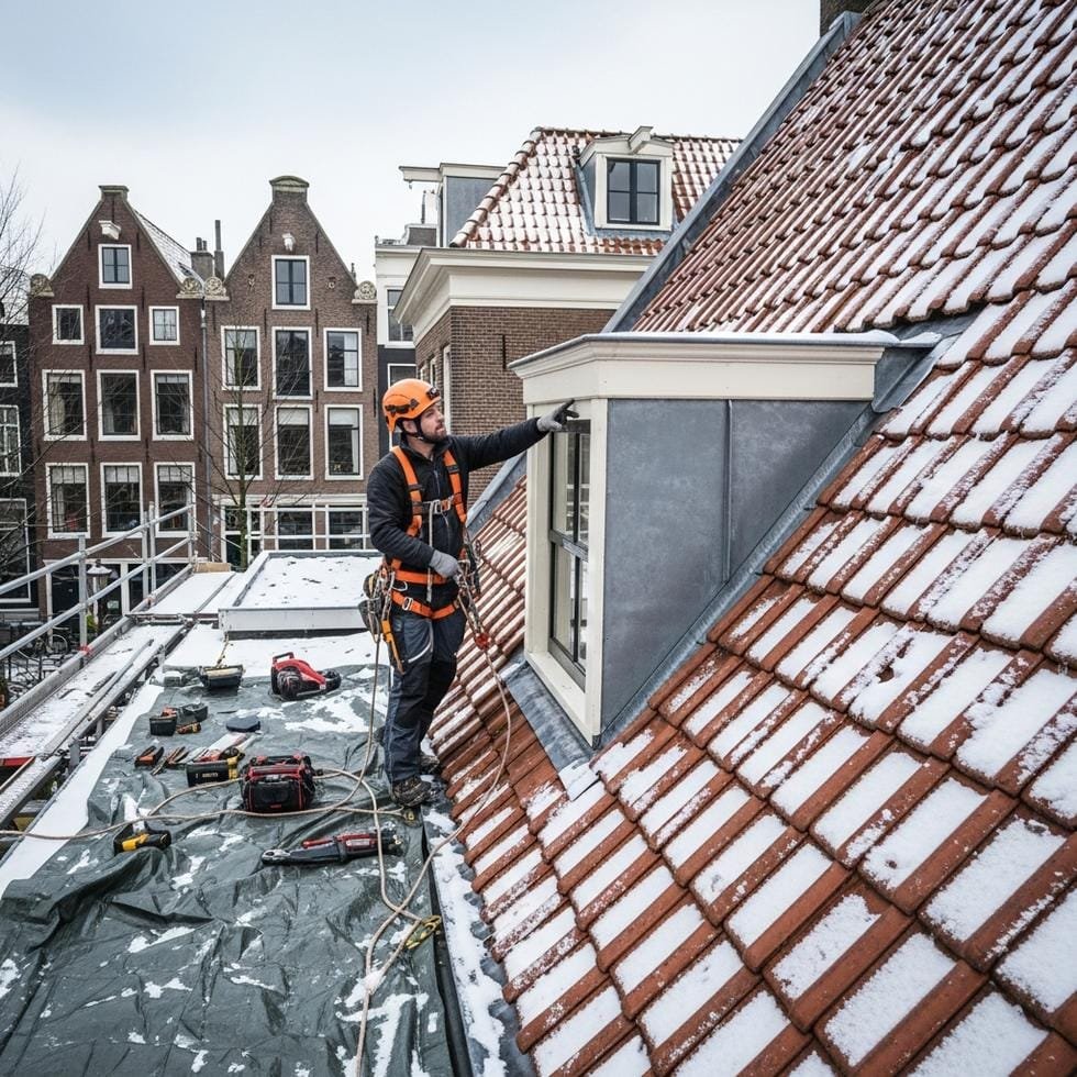 dakschade winter amsterdam