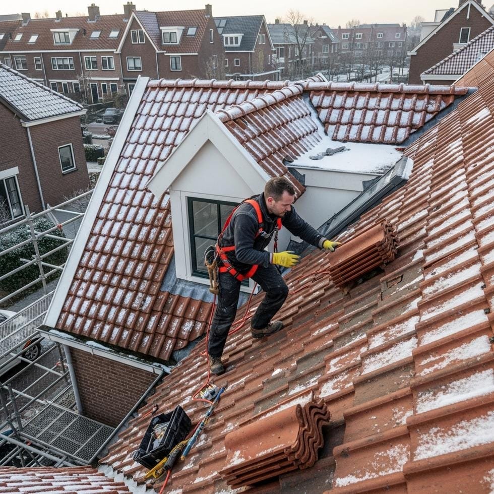 historische daken winter
