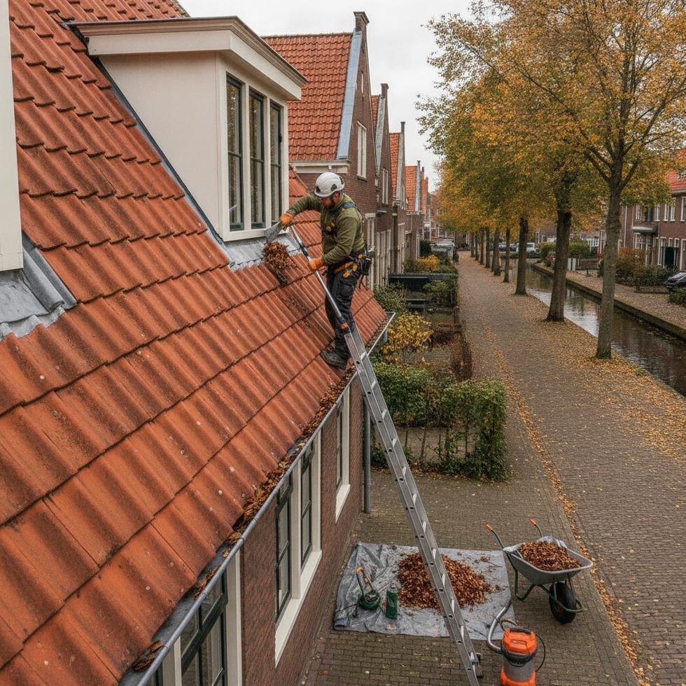 dakgoten reinigen herfst